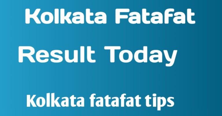 Kolkata fatafat result today